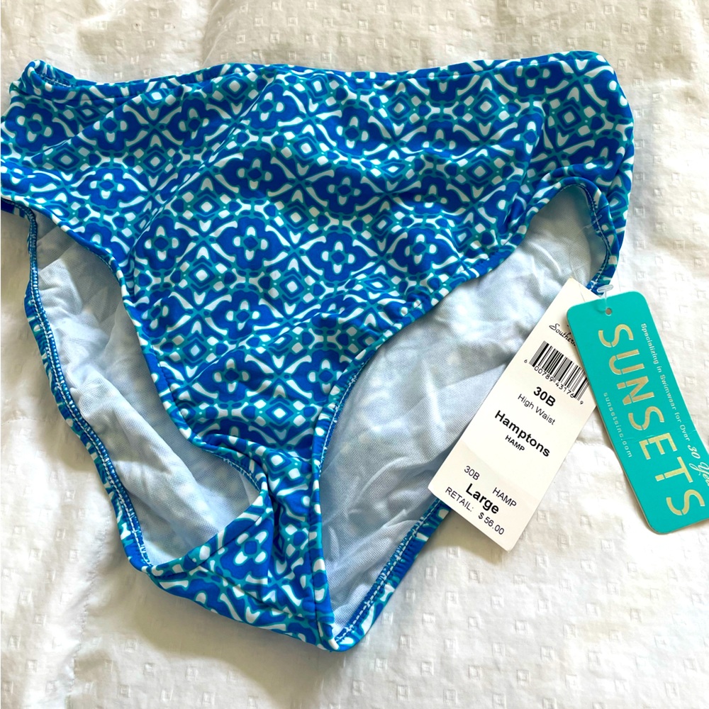 Sunset high waisted swim suit bottom 💙
